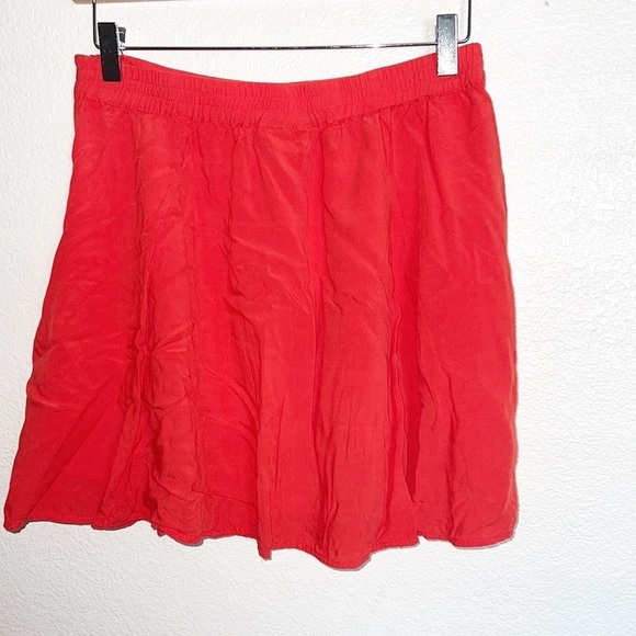 ModCloth Salmon Pull On Decorative Button Mini Skirt - Picture 7 of 11